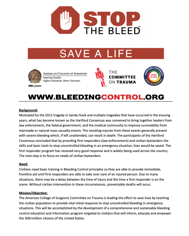 Stop The Bleed Emergency Management 